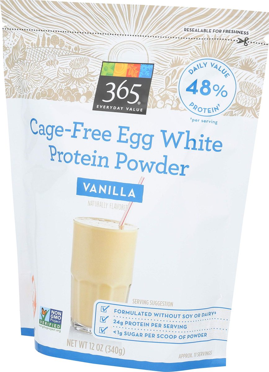 365 Everyday Value, Cage-Free Egg White Protein Powder, Vanilla, 12 oz