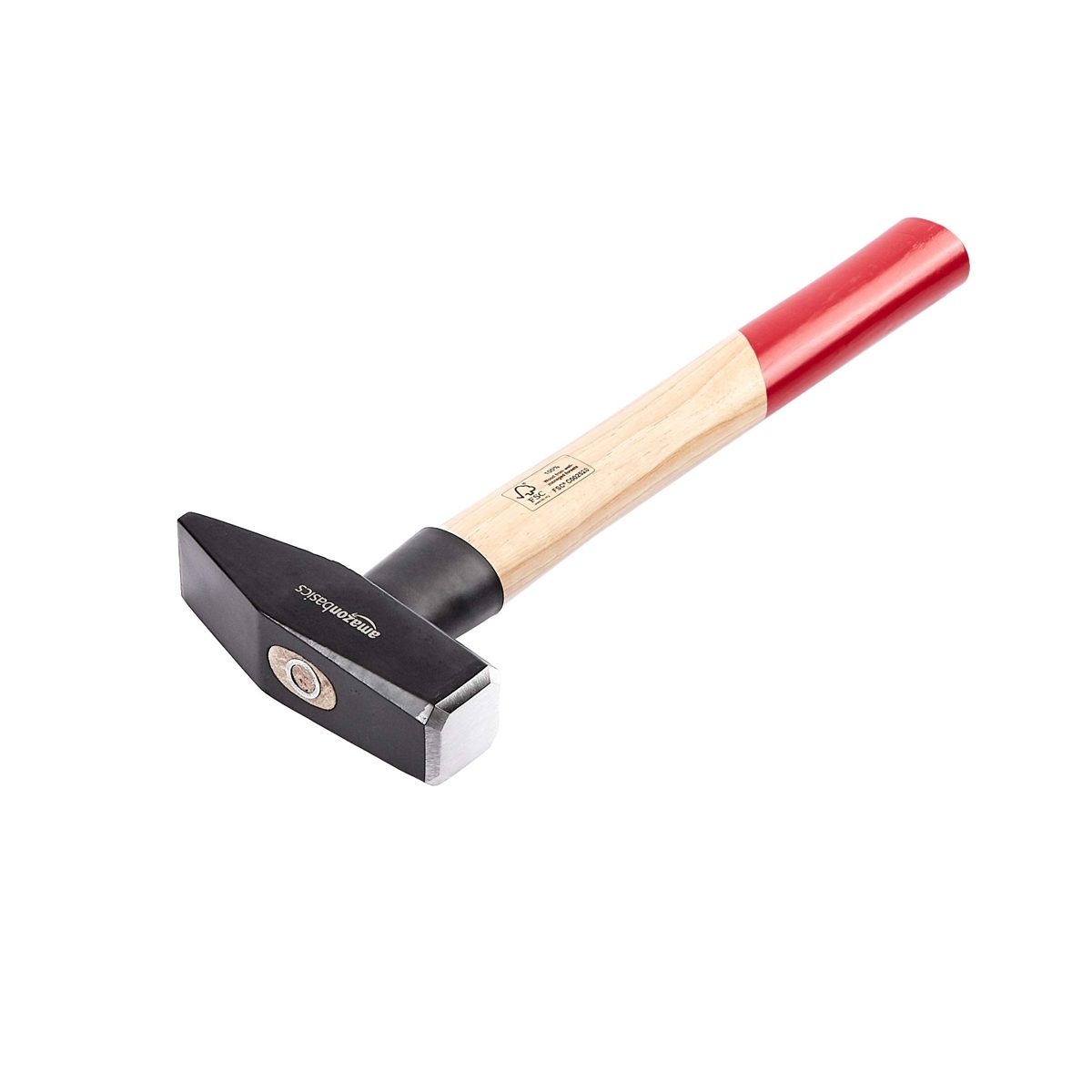 AmazonBasics Engineer's Hickory Wooden Handle Hammer Set, 3 Pieces, 300g, 500g, 1000g