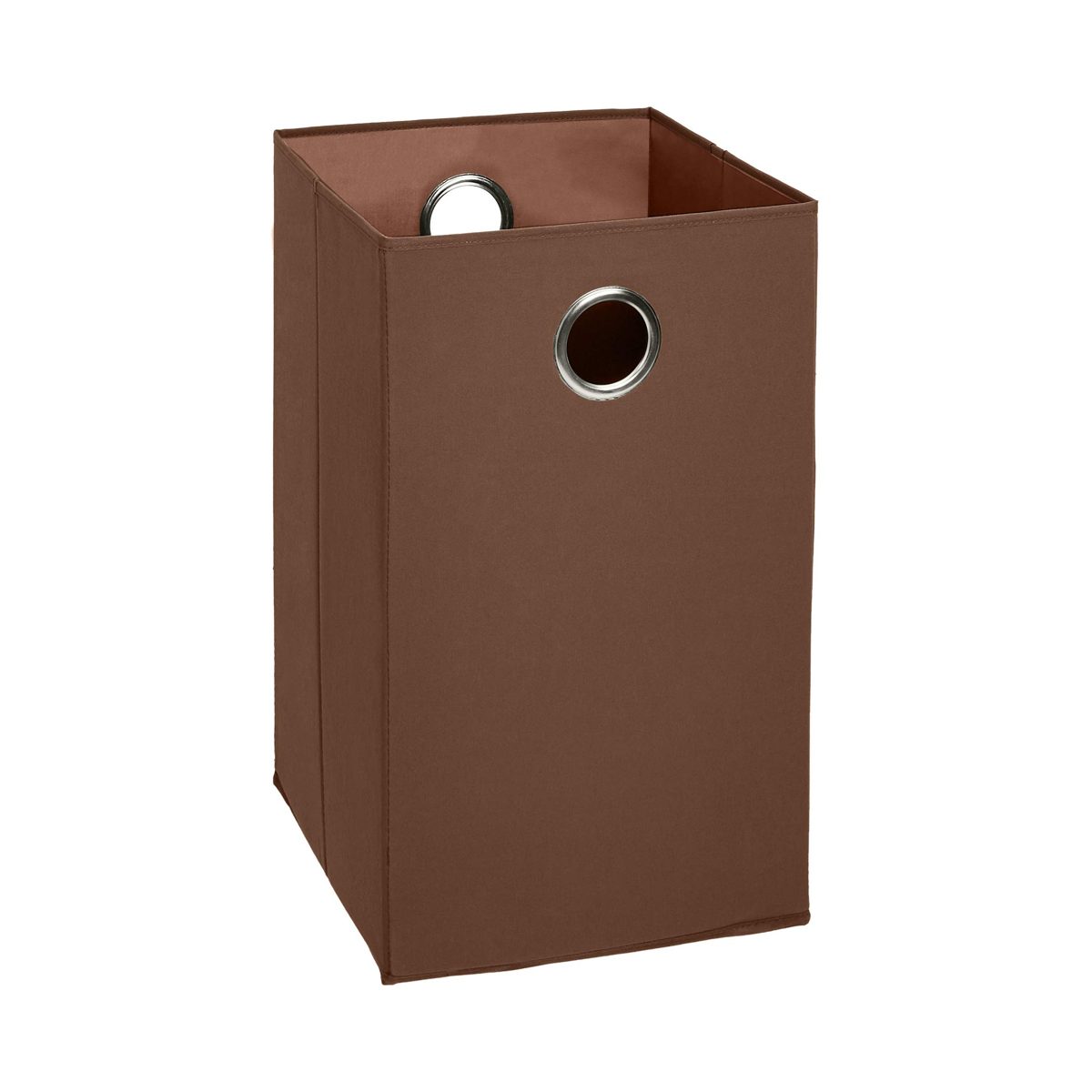 Amazon Brand - Solimo Foldable Cotton Laundry Hamper, Brown