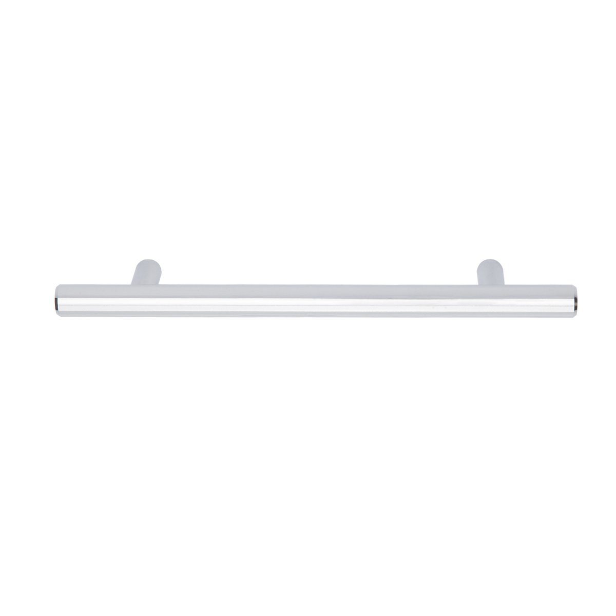AmazonBasics Euro Bar Cabinet Handle (1/2" Diameter), 7.38" Length (5" Hole Center), Polished Chrome, 10-Pack