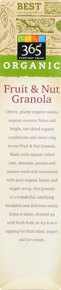365 Everyday Value, Organic Fruit & Nut Granola, 17 oz