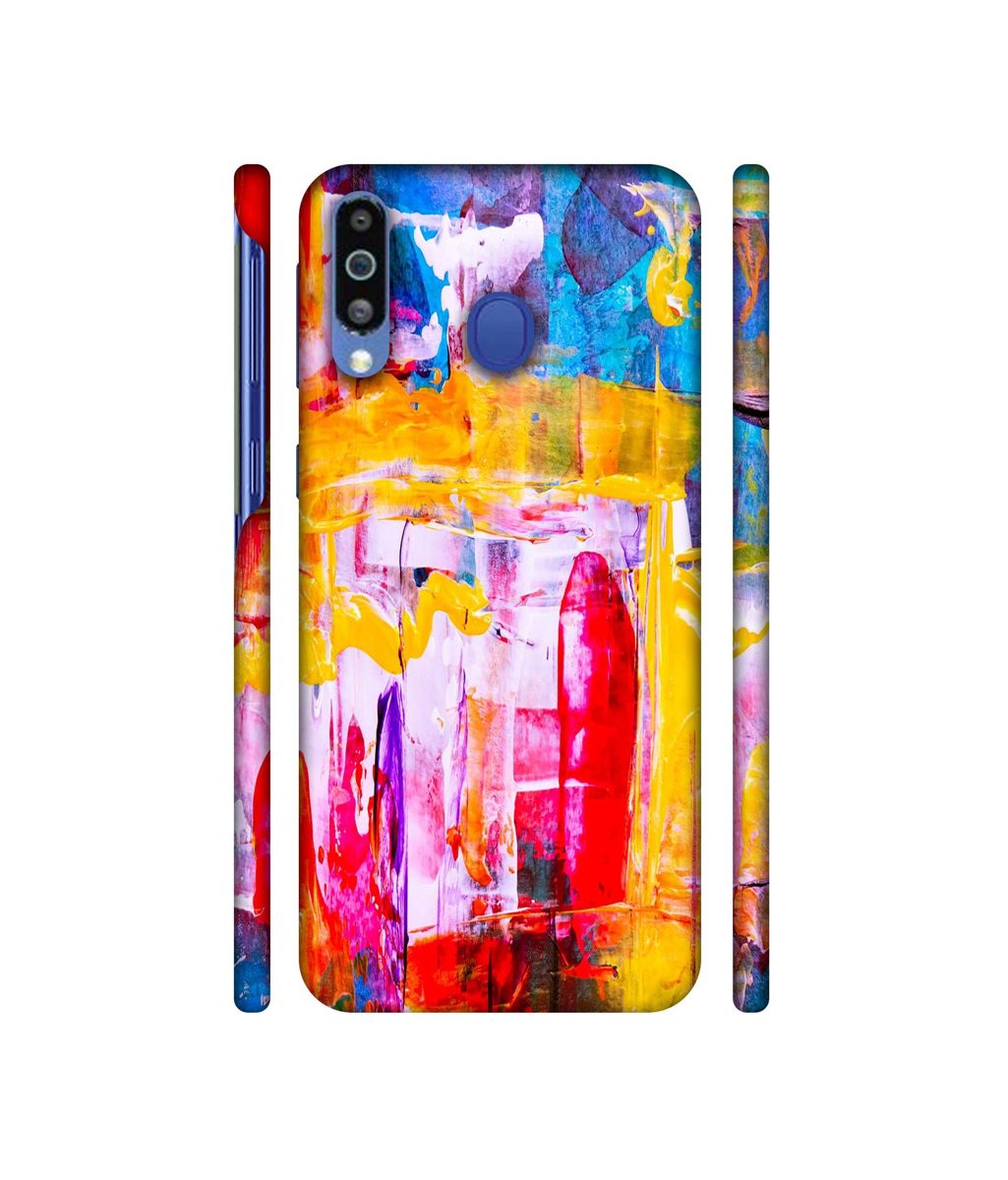 Amazon Brand - Solimo Designer Multicolor Canvas Paint 3D Printed Hard Back Case Mobile Cover for Samsung Galaxy M21
