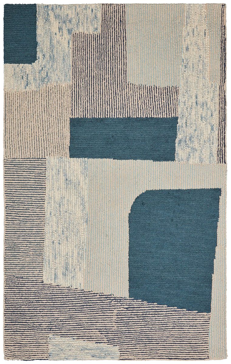 Amazon Brand – Rivet Modern Geometric Area Rug, 4 x 6 Foot, Blue Multicolor