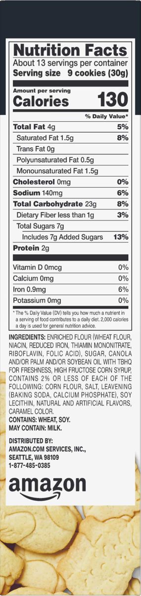 Amazon Brand - Happy Belly Animal Cookies, 13 oz (Previously Solimo)