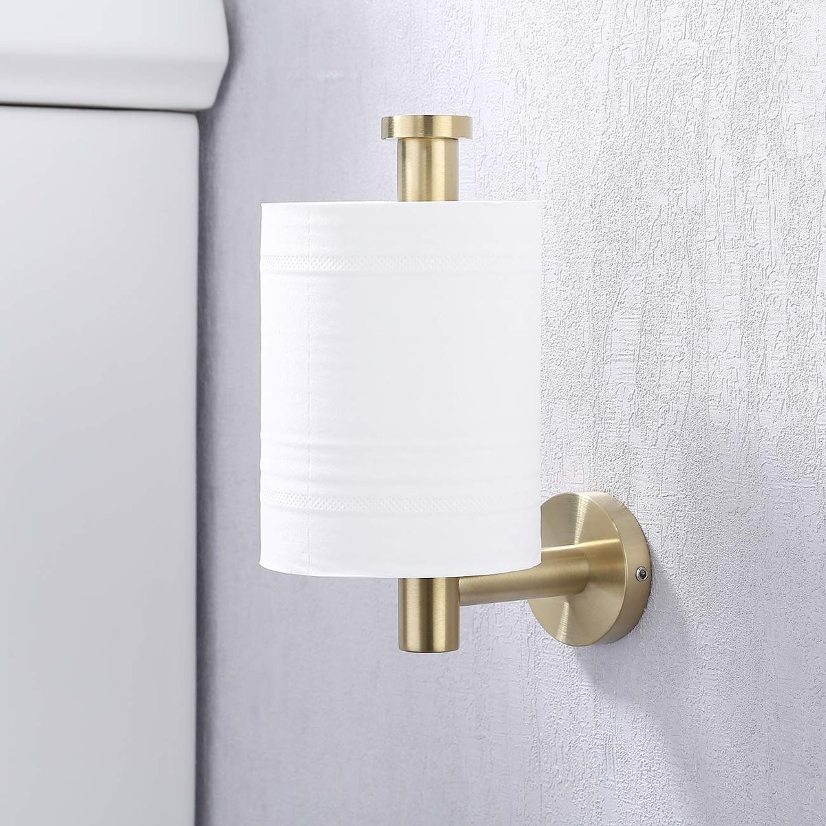Umi. by Amazon Toilet Roll Holder Bathroom Paper Tissue Hanger Dispenser Rustproof SUS 304 Stainless Steel Wall Mount Brushed Gold, A2175S12-BZ