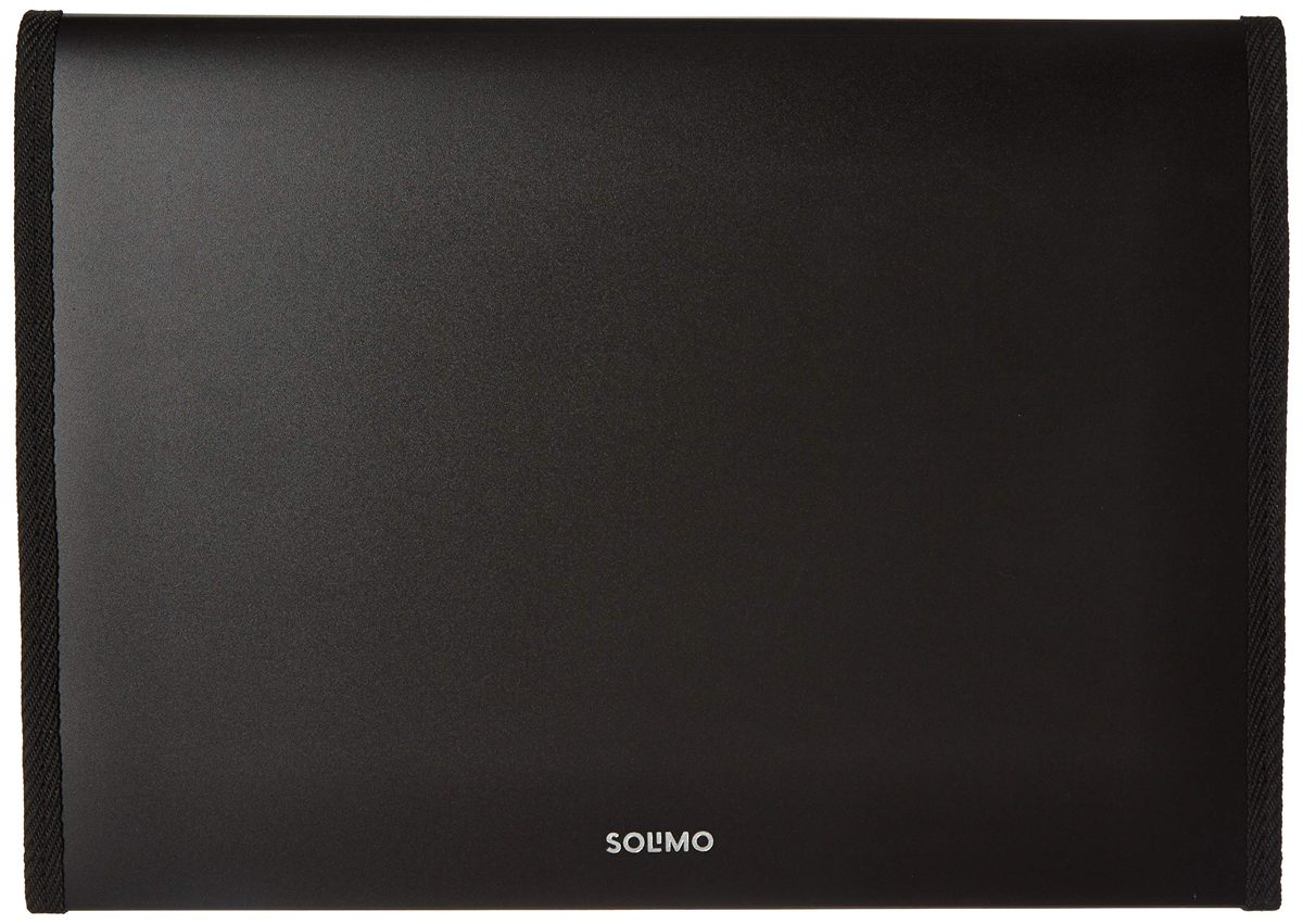 Amazon Brand - Solimo Expanding File Folder, Letter Size (Fits A4 Paper), Black, with 12 pockets