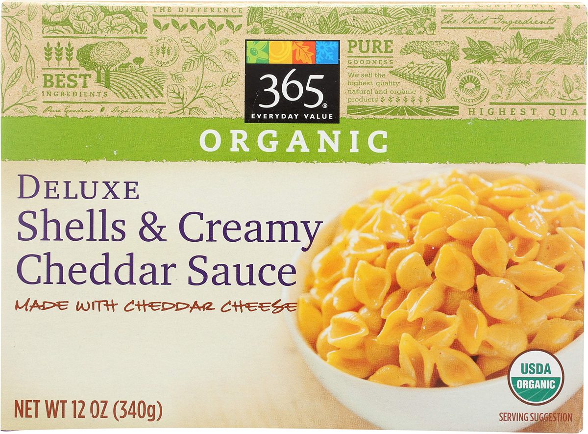 365 Everyday Value, Organic Deluxe Shells & Creamy Cheddar Sauce, 12 oz