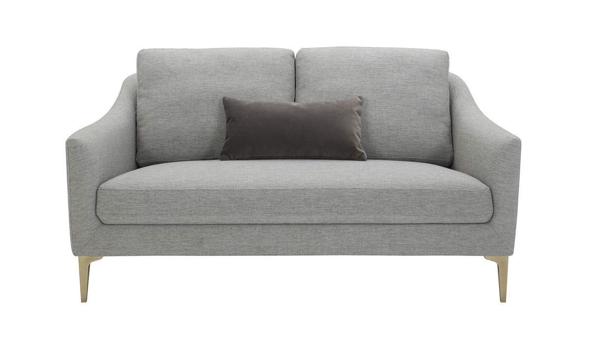 Amazon Brand – Rivet Alonzo Contemporary Upholstered Loveseat Sofa, 64"W, Light Grey