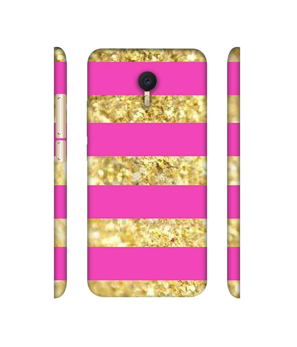 Amazon Brand - Solimo Designer Golden Stripes 3D Printed Hard Back Case Mobile Cover for Meizu M3 Note