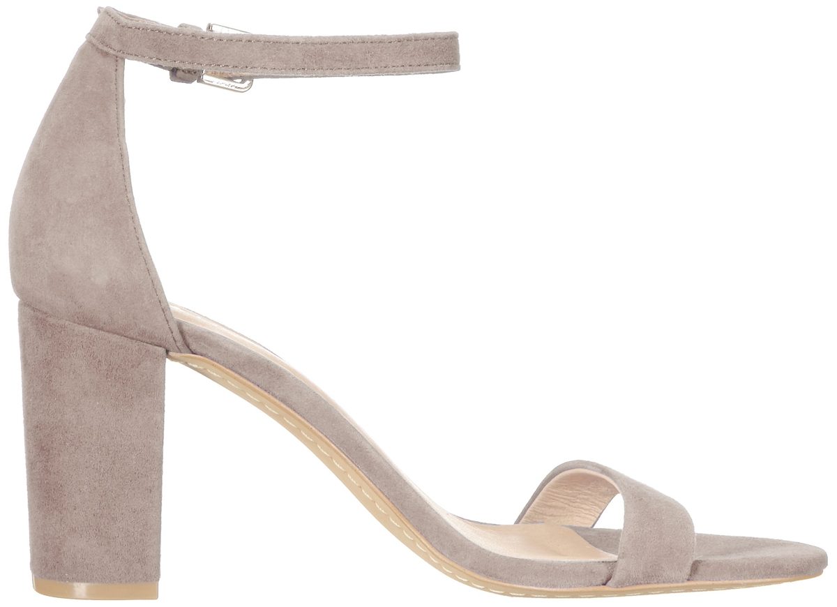 206 Collective Amazon Brand Women's Loyal Block Heel Dress Sandal-High Heeled, Blush Suede, 6.5 B US