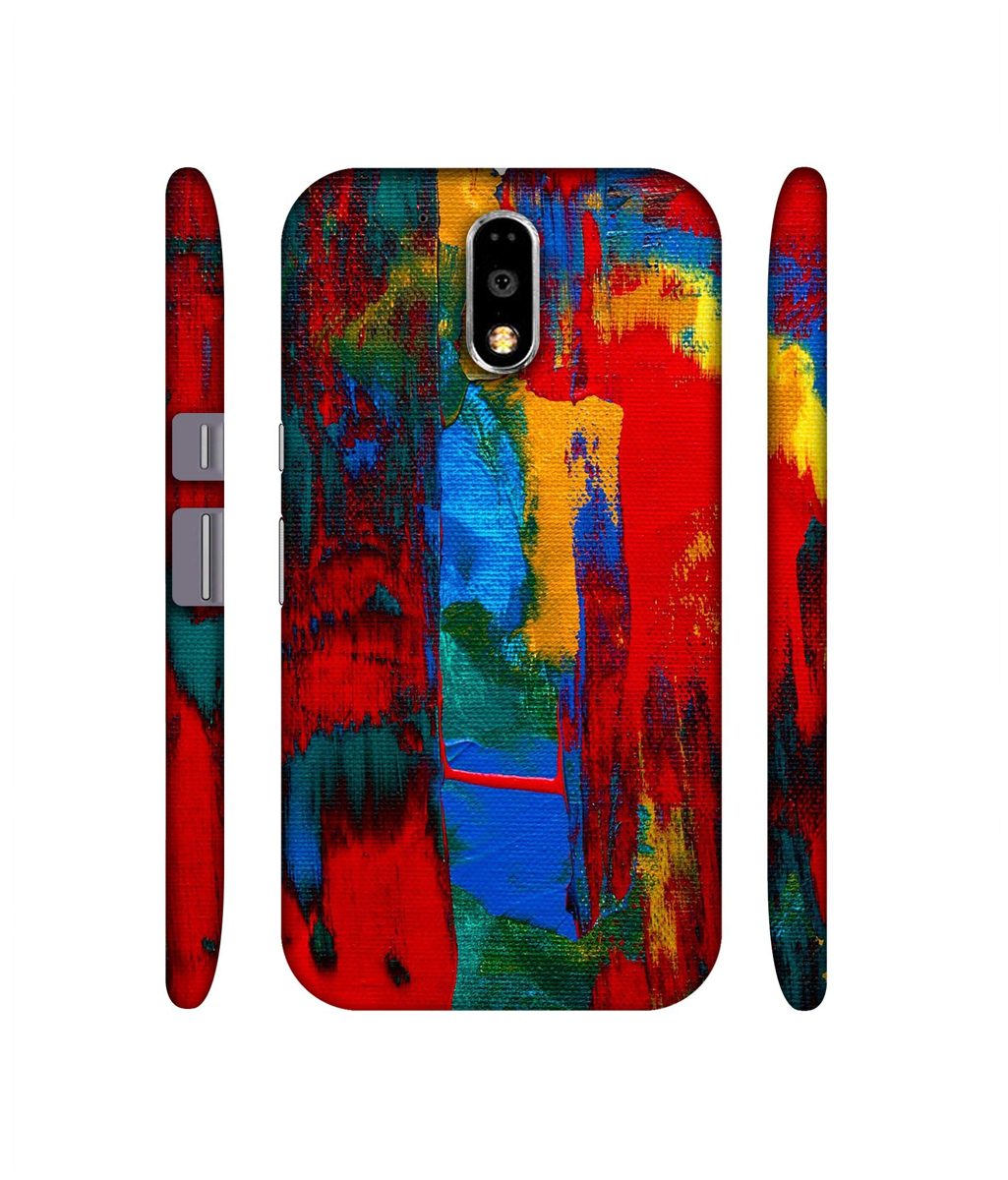 Amazon Brand - Solimo Designer Multiolor Brush Texture on Wall 3D Printed Hard Back Case Mobile Cover for Motorola Moto G4 Plus