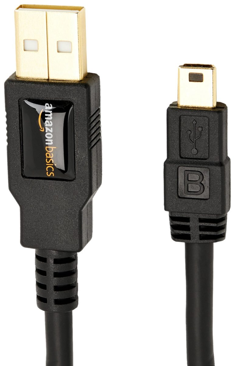 AmazonBasics USB 2.0 Cable - A-Male to Mini-B - 6 Feet (1.8 Meters)