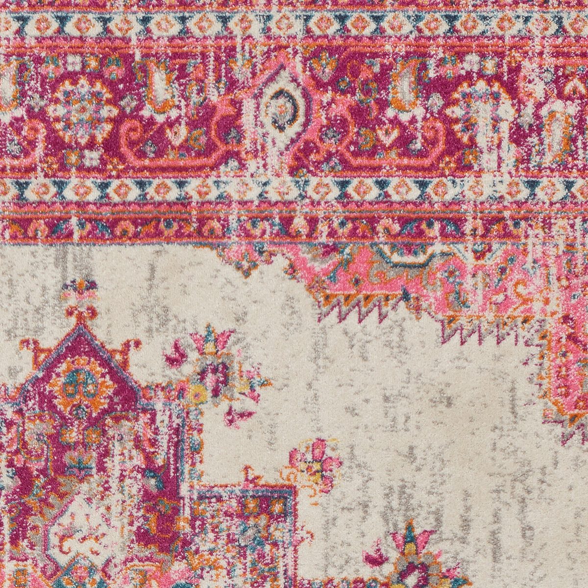 Amazon Brand – Rivet Old World Vintage Persian Area Rug, 3' 9" x 5' 9", Passion Pink