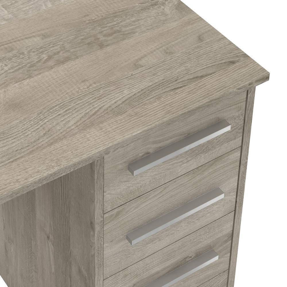 Amazon Brand - Movian Idro 4-Drawer Desk, 56 x 110 x 73cm, Light Brown/Oak Foil Finish