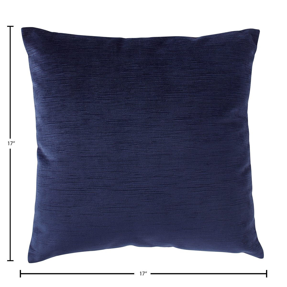 Amazon Brand – Stone & Beam Striated Velvet Linen-Look Decorative Throw Pillow, 17" x 17", Midnight