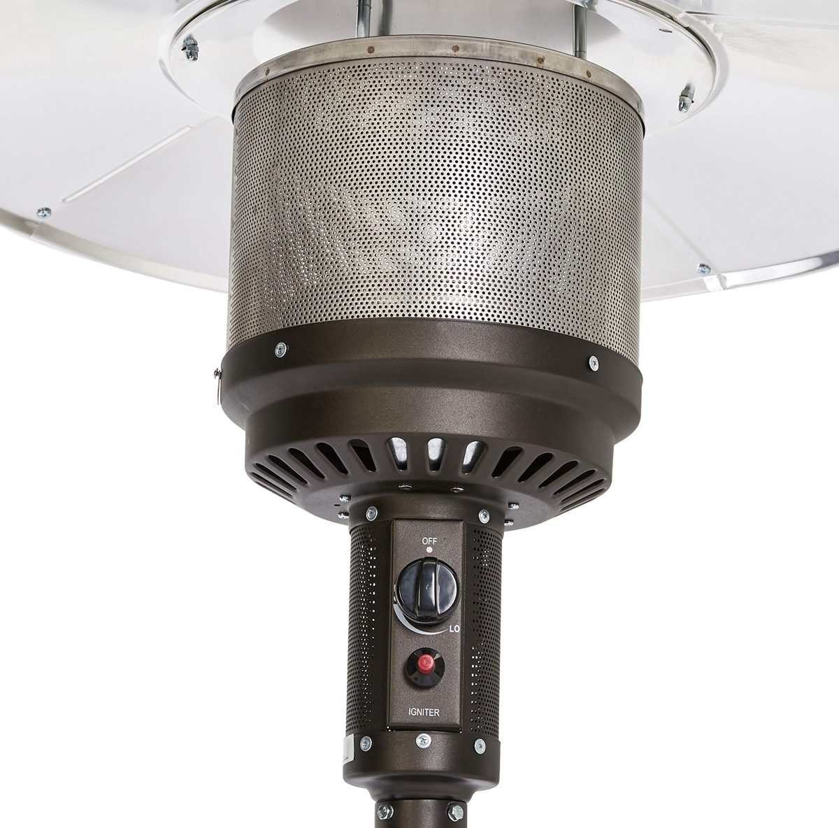 AmazonBasics Commercial Patio Heater, Stainless Steel and Sable Brown
