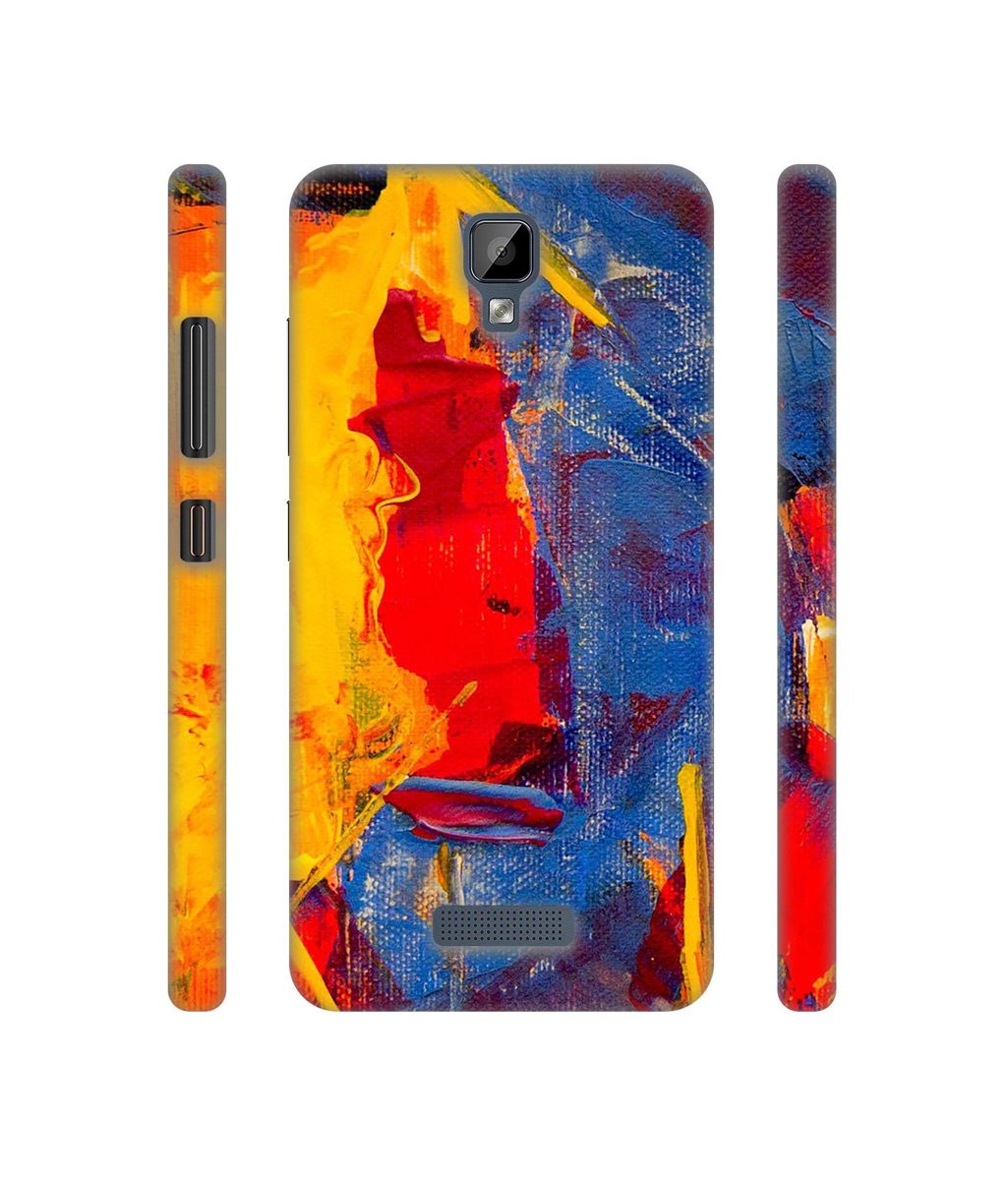 Amazon Brand - Solimo Designer Yellow and Dark Blue Canvas 3D Printed Hard Back Case Mobile Cover for Gionee P7 Max