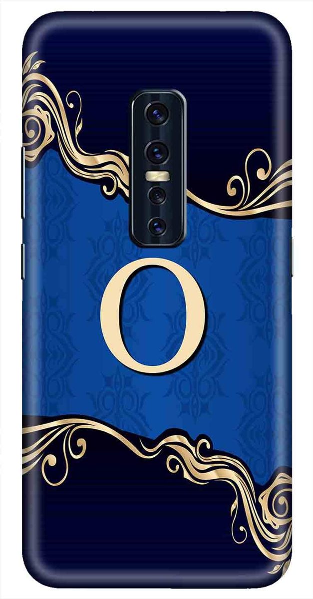 Amazon Brand - Solimo Designer Blue Pattern Alphabet-O 3D Printed Hard Back Case Mobile Cover for Vivo V17 Pro