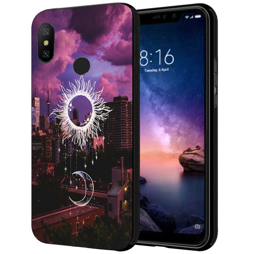 Amazon Brand - Solimo Designer Sun & Moon Printed Hard Back Case Mobile Cover for Xiaomi Redmi Note 6 pro (D1286)