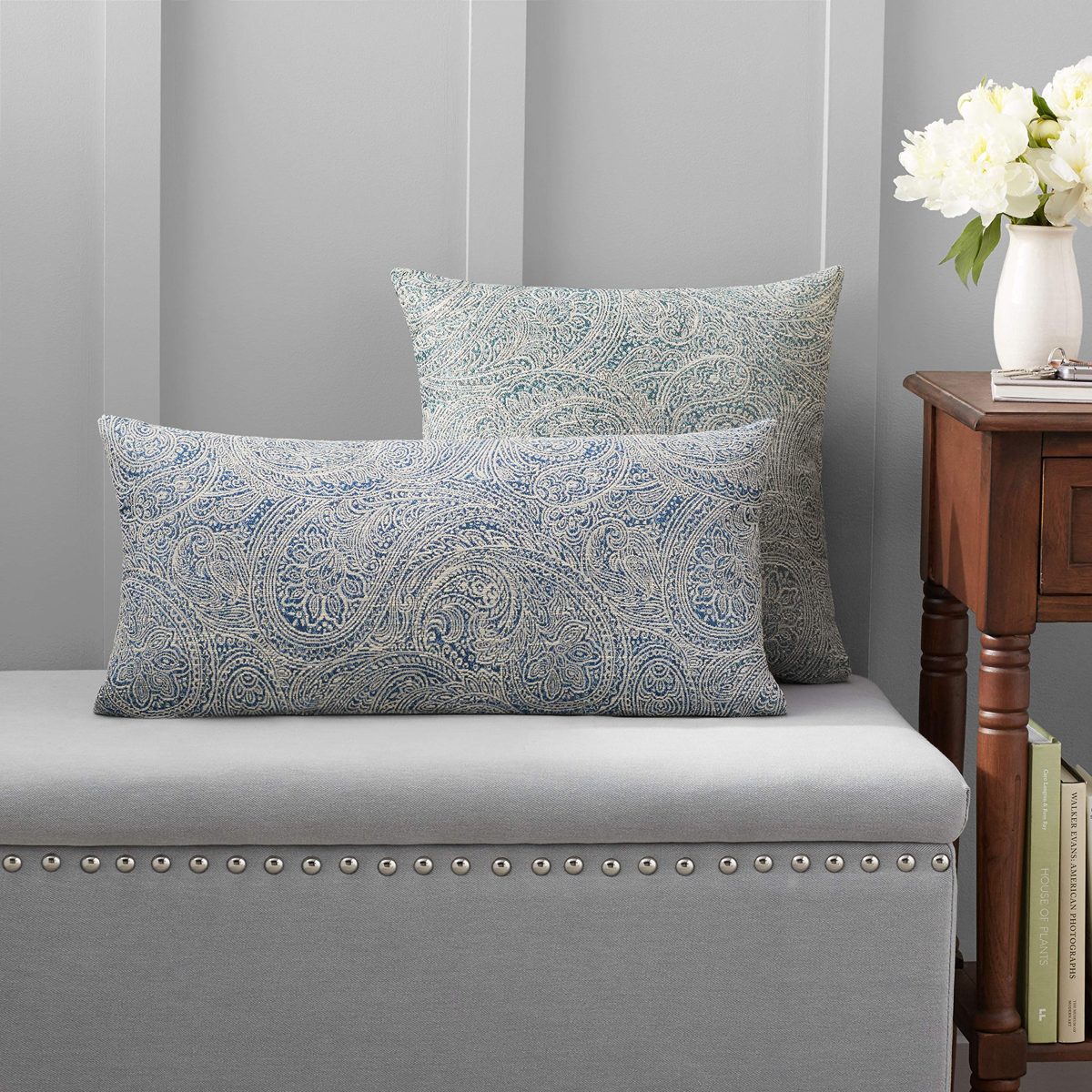 Ravenna Home Classic Paisley Throw Pillow