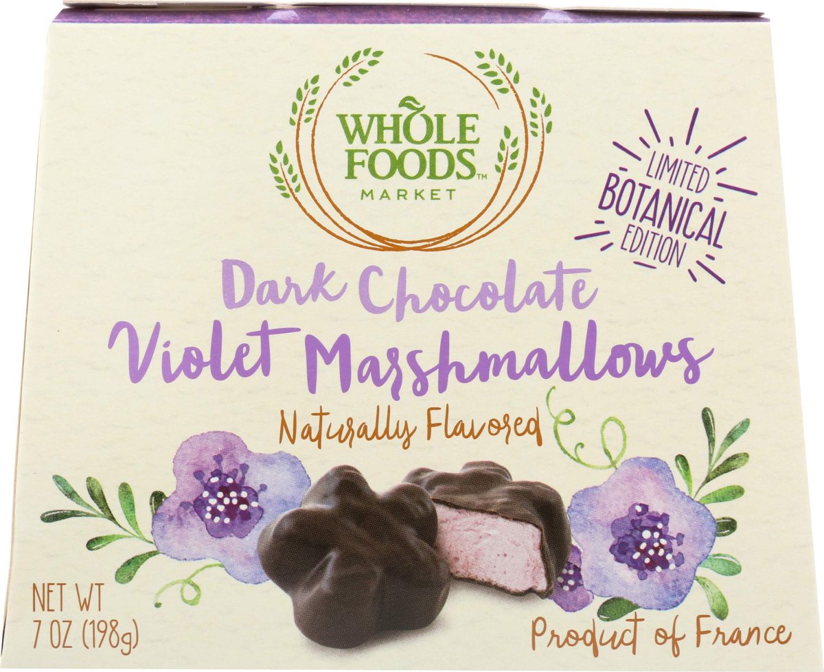 WHOLE FOODS MARKET Dark Chocolate Covered Violet Marshmallows, 7 OZ