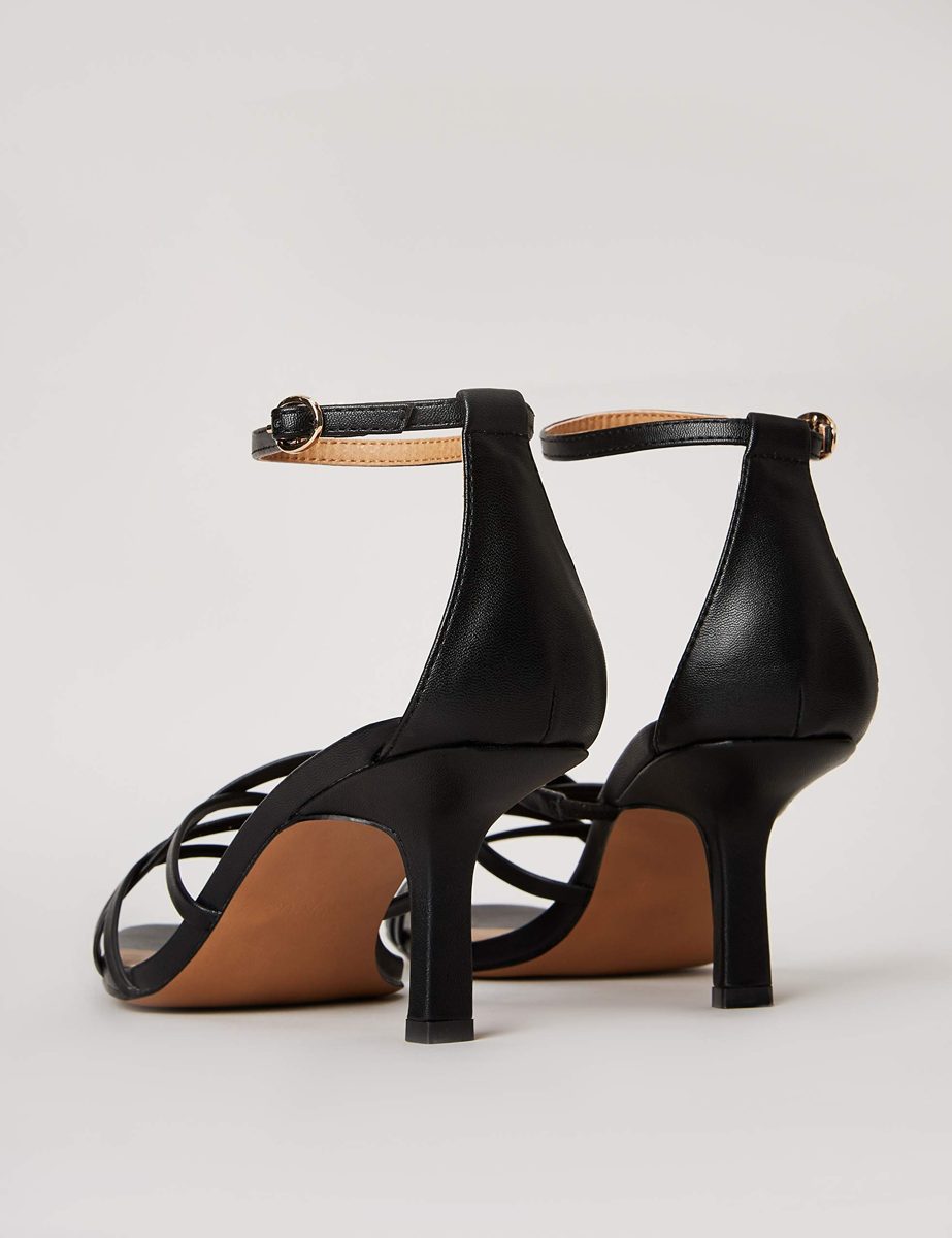 find. Women's 90s Barely There Sandal, Black Black, 8 us