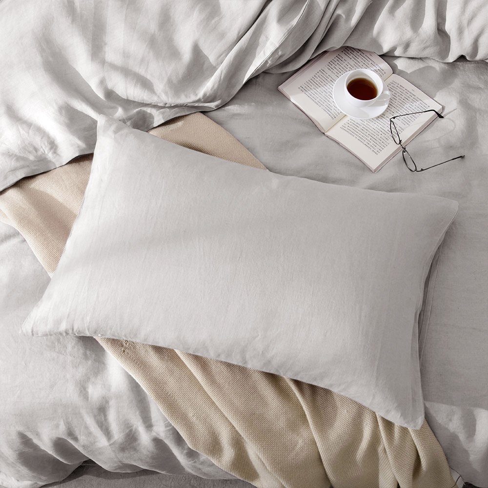 UMI 100% Linen Duvet Cover Set-200x200+2x80x80cm