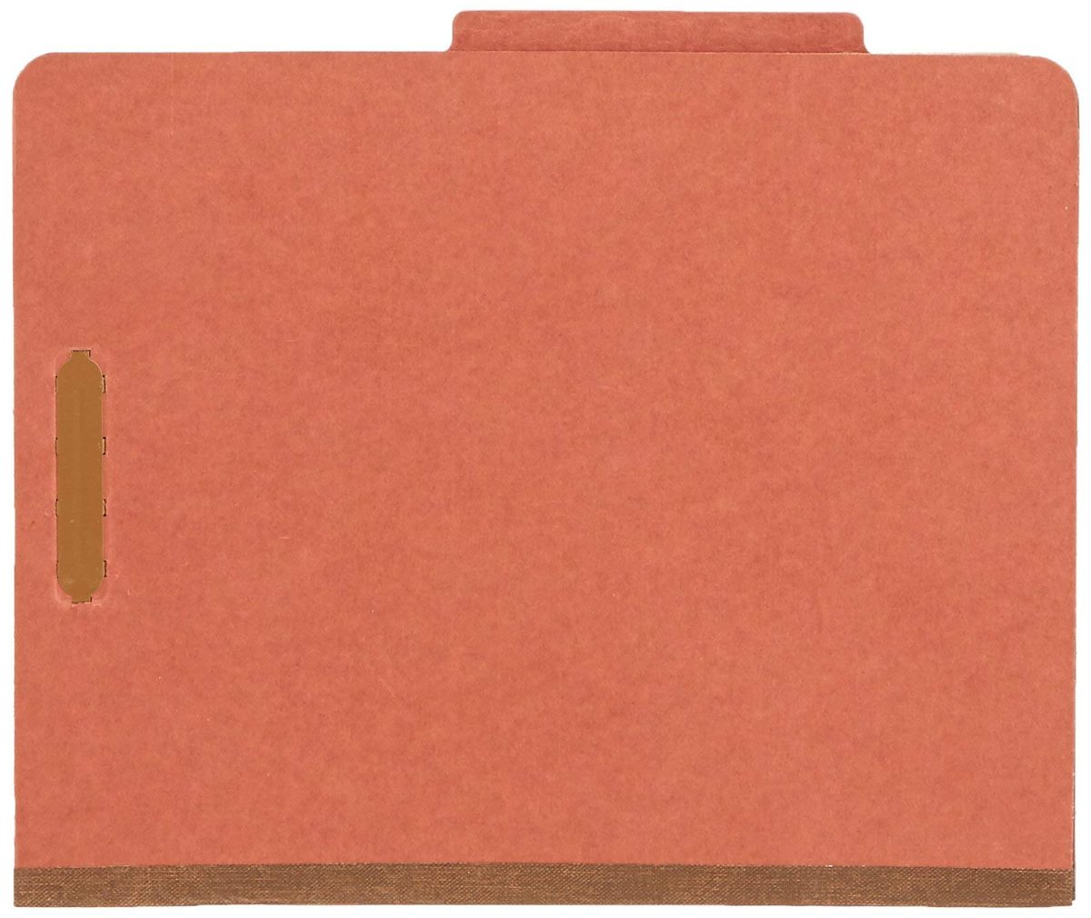 AmazonBasics Pressboard Classification File Folder with Fasteners, 2 Dividers, 2-Inch Expansion, Letter Size, Red, 10-Pack (Renewed)