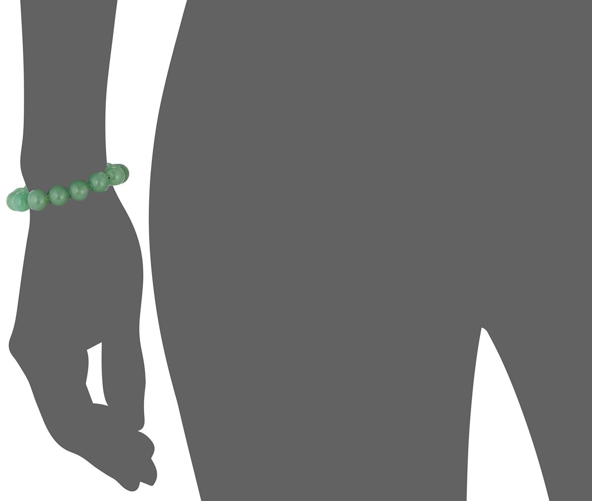 stretch smooth round 12mm green aventurine 7.5'' stretch bracelet