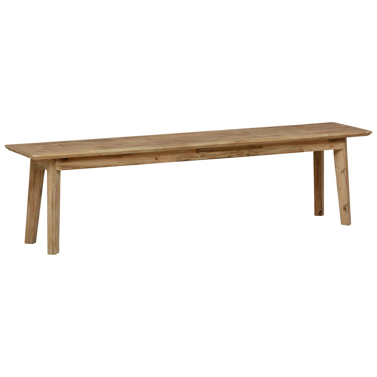 Amazon Brand – Stone & Beam Rylee Modern Farmhouse Acacia Wood Dining Bench, 71"W, Gray-Wash Acacia