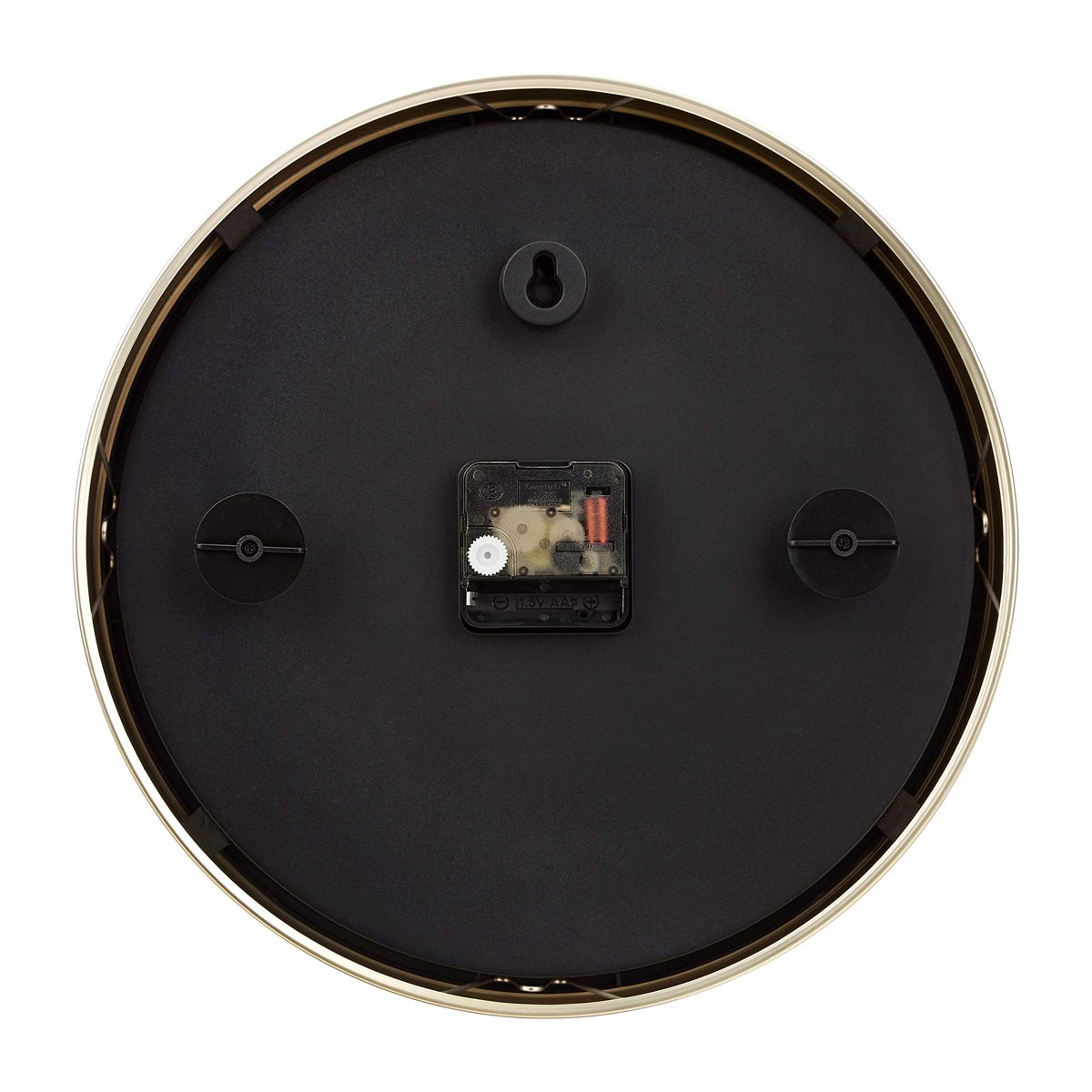 AmazonBasics 12" Traditional Wall Clock, Brass