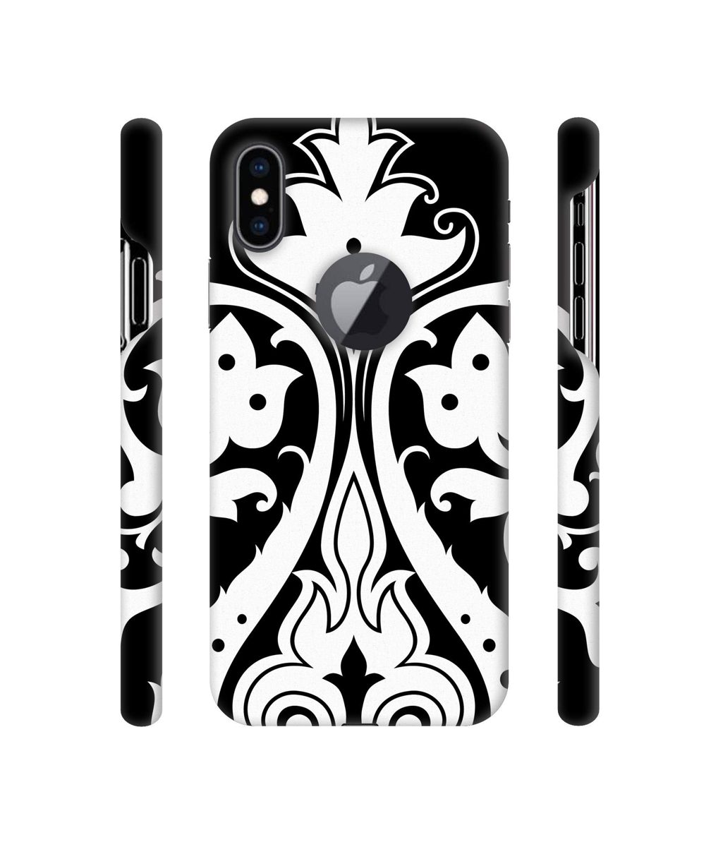 Amazon Brand - Solimo Designer S Shape Rangoli 3D Printed Hard Back Case Mobile Cover for Apple iPhone Xs Max (Logo Cut)