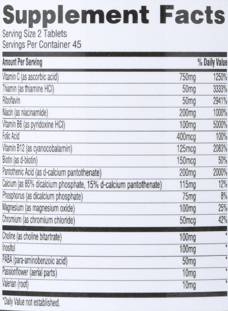 365 EVERYDAY VALUE High Potency Vitamin B Complex with Herbal Support Tablets, 90 CT