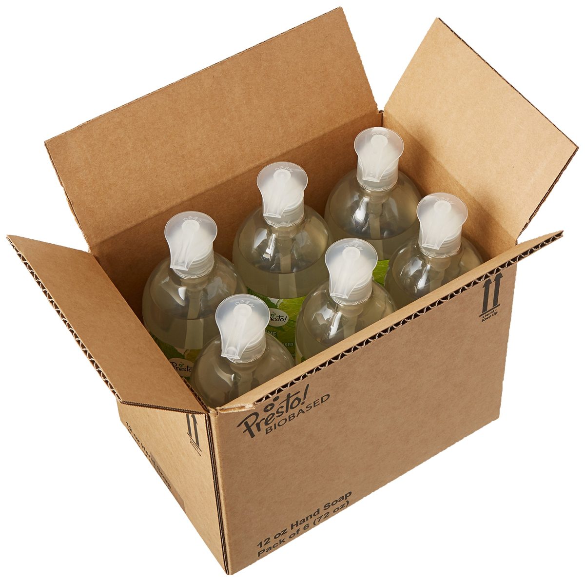 Amazon Brand - Presto! Biobased Hand Soap, Lime Mint Scent (6 pack)