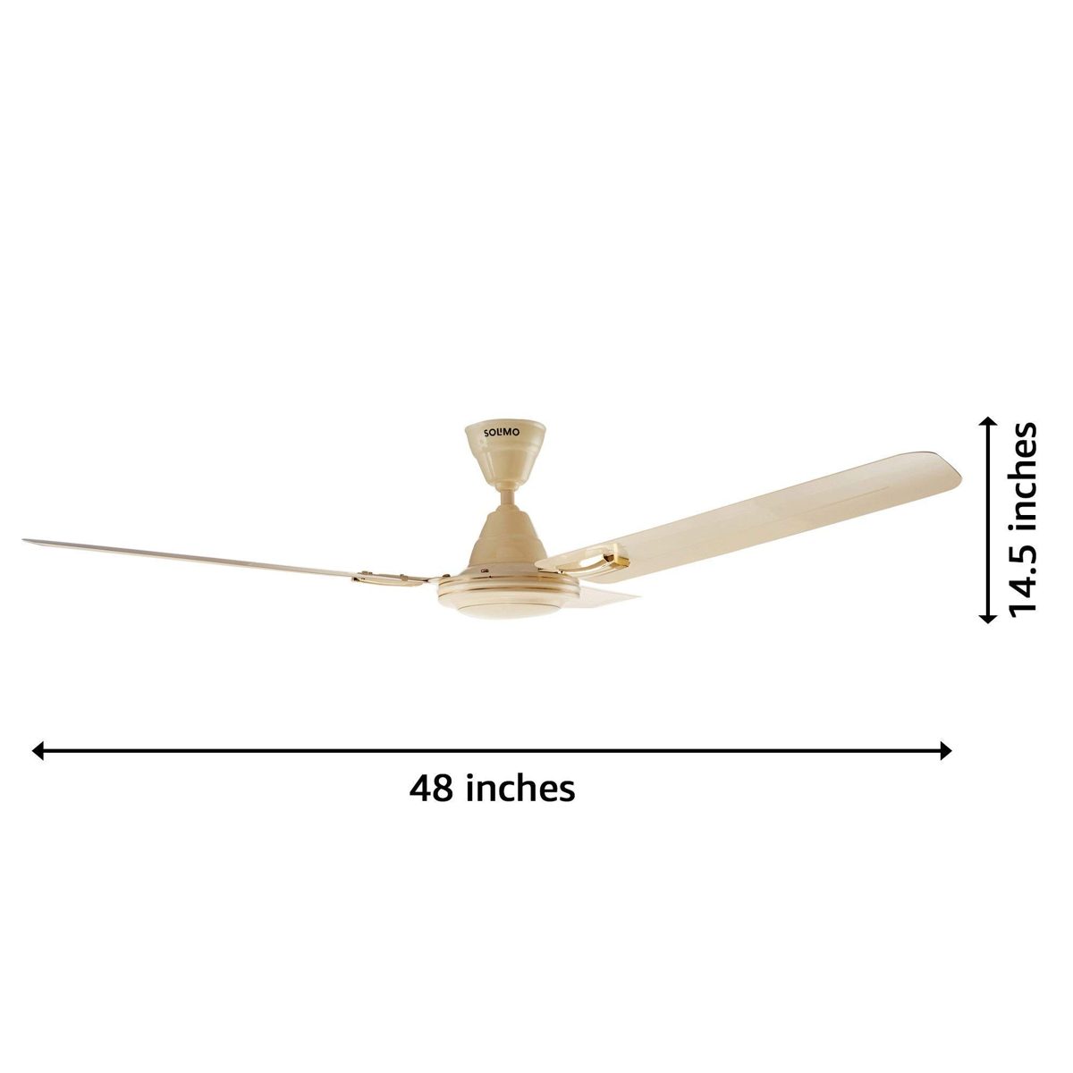 (Renewed) Amazon Brand - Solimo Swoosh 1200mm Ceiling Fan (Ivory)