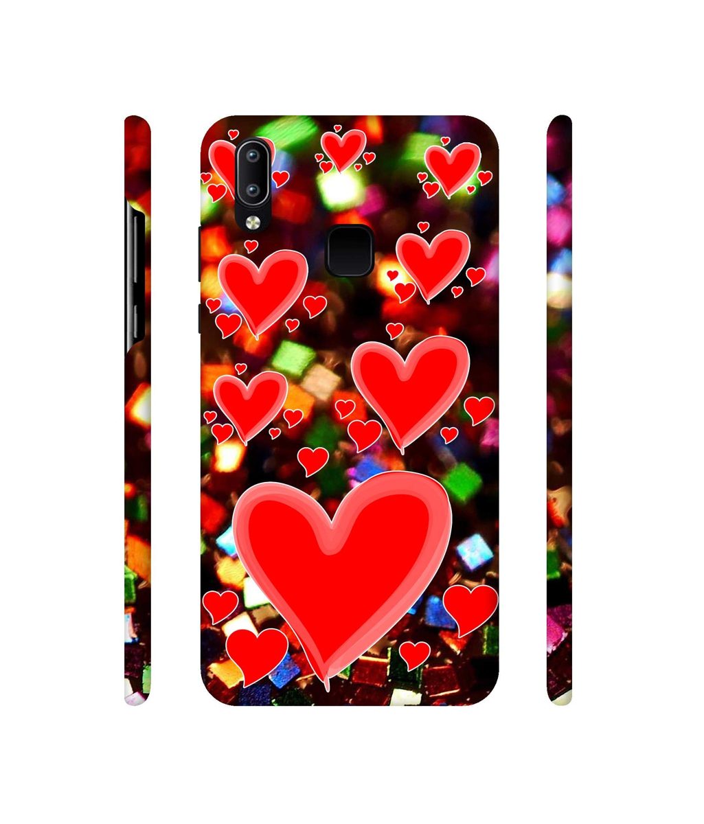 Amazon Brand - Solimo Designer Heart Texture on Glitters 3D Printed Hard Back Case Mobile Cover for Vivo Y95