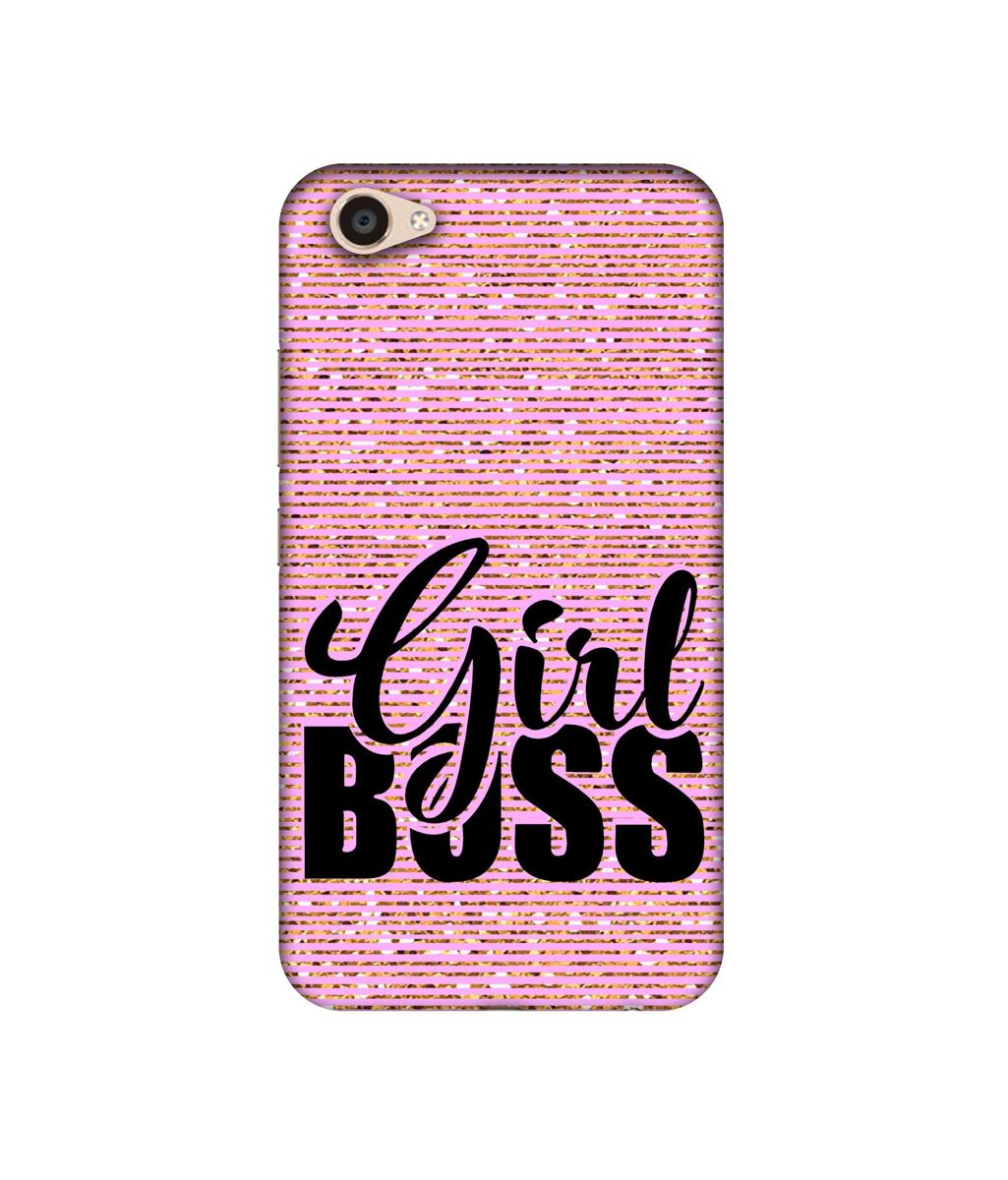 Amazon Brand - Solimo Designer Girl Boss On Pink Sparkle UV Printed Soft Back Case Mobile Cover for Vivo V5 Plus
