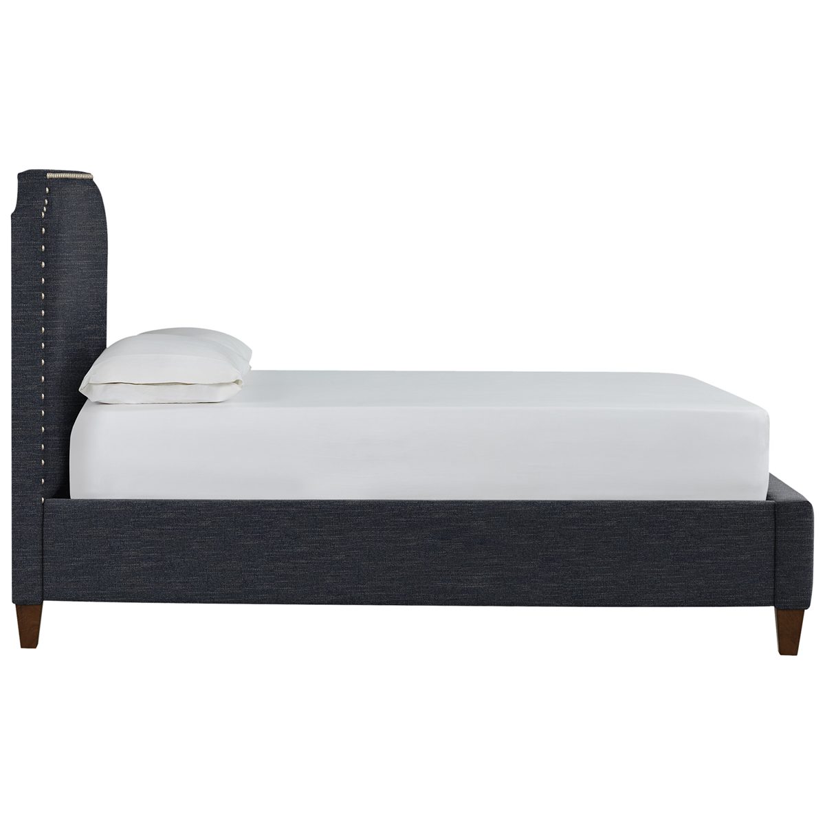 Amazon Brand – Stone & Beam Tisbury Nailhead Trim Queen Bed, 66"W, Curious Indigo