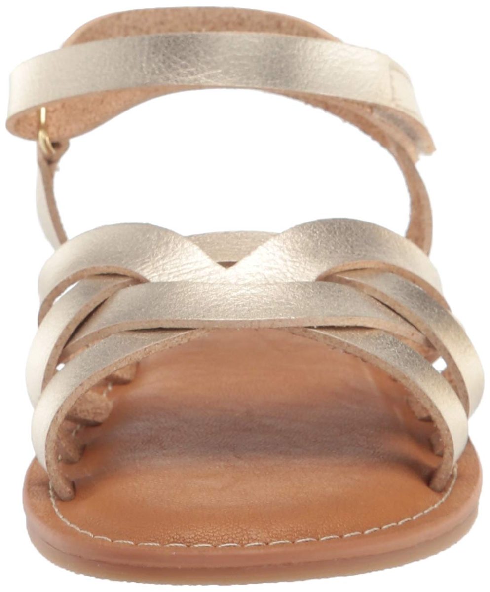 Amazon Essentials Strappy Sandal, Gold, 10 Toddler
