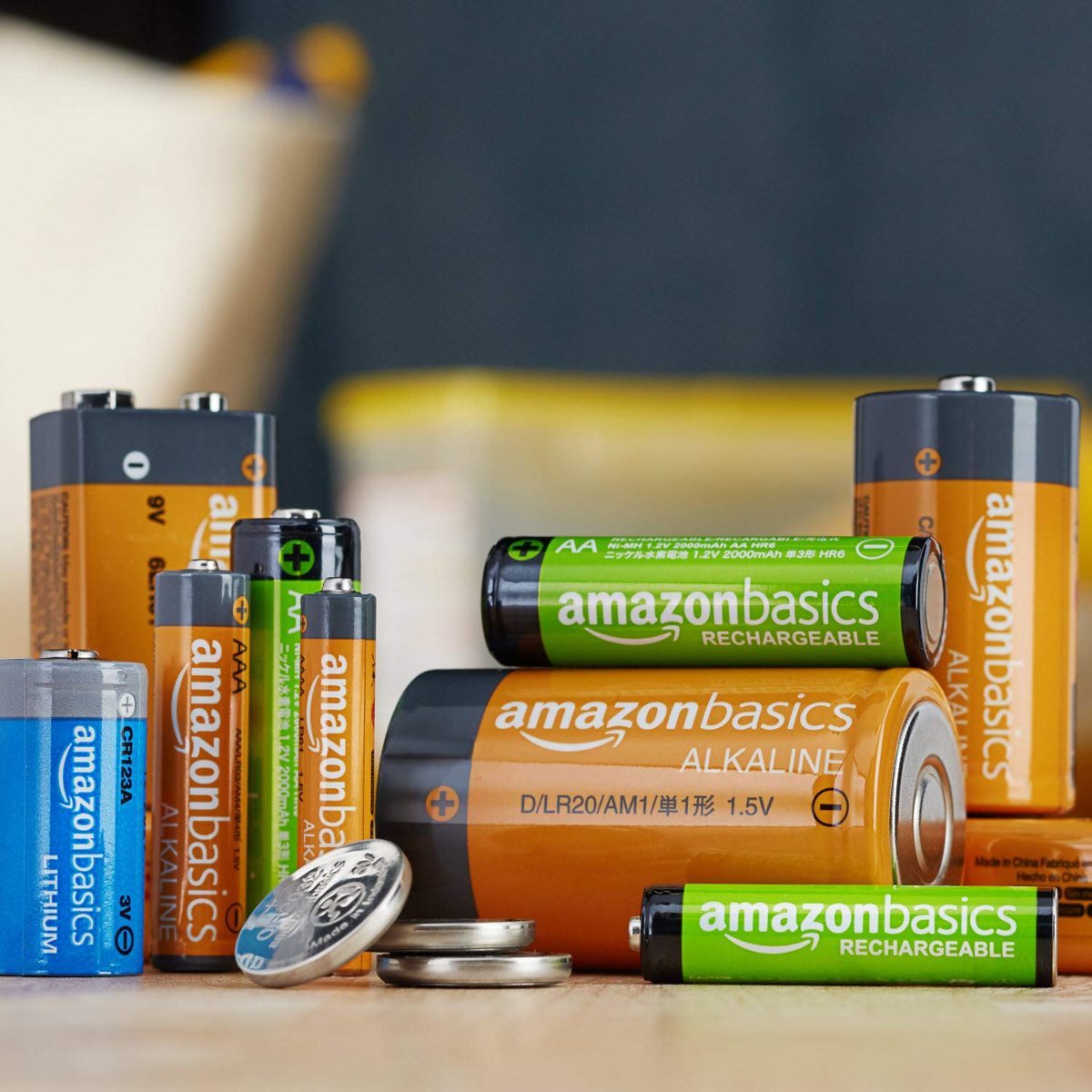 AmazonBasics C Cell Rechargeable Batteries 5000mAh Ni-MH, 4-Pack