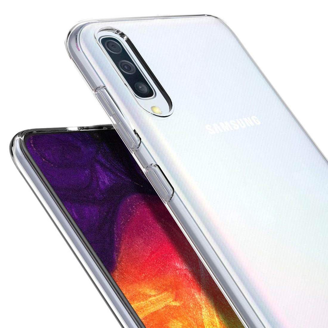 Amazon Brand - Solimo Mobile Cover for Samsung Galaxy A50s (Soft & Flexible Back Case), Transparent