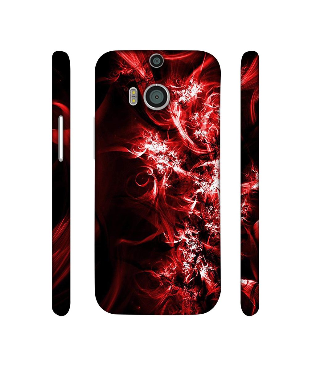 Amazon Brand - Solimo Designer Reddish Pattern 3D Printed Hard Back Case Mobile Cover for HTC One M8
