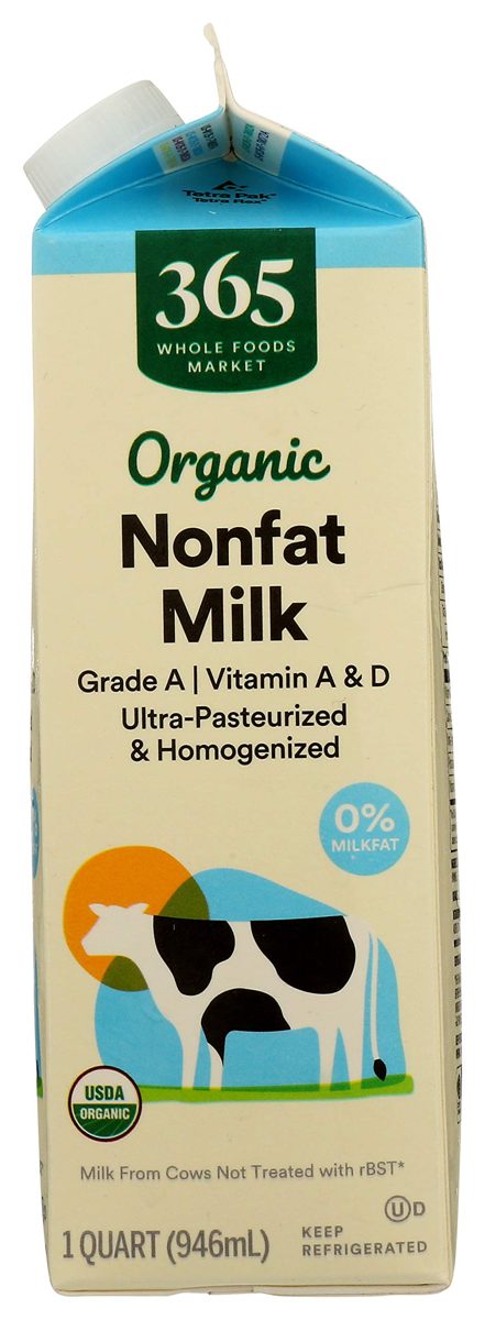 365 EVERYDAY VALUE Organic Fat Free Milk, 32 FZ