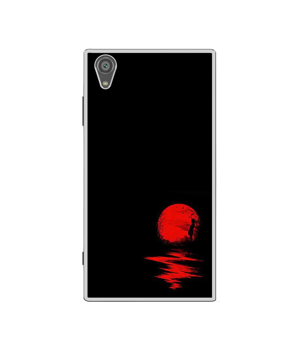 Amazon Brand - Solimo Designer Red Moon UV Printed Soft Back Case Mobile Cover for Sony Xperia XA1 Plus