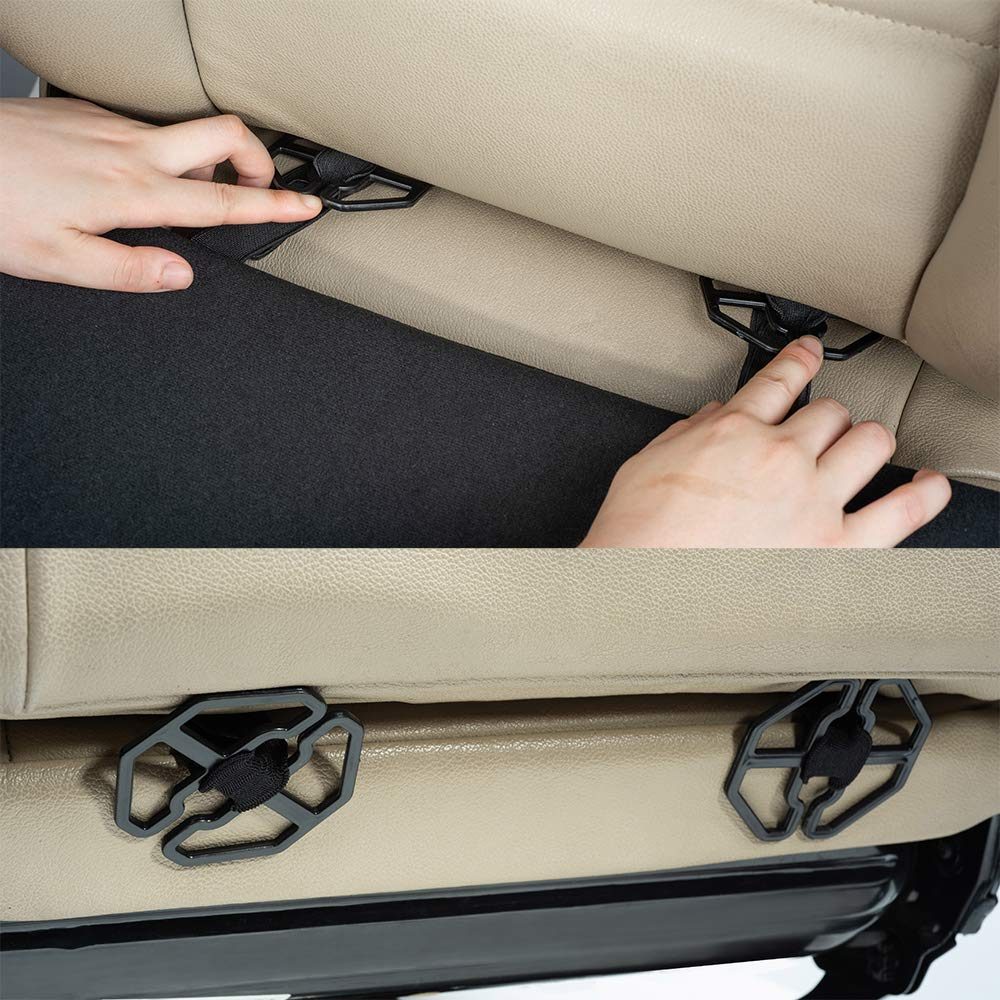 AmazonBasics Deluxe Sideless Universal Fit Leatherette Seat Cover Black SJD634567772