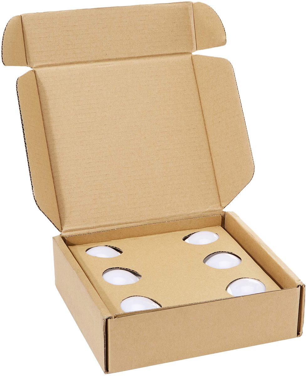 AmazonBasics Commercial Grade LED Light Bulb | 75-Watt Equivalent, A19, Daylight, Dimmable, 6-Pack