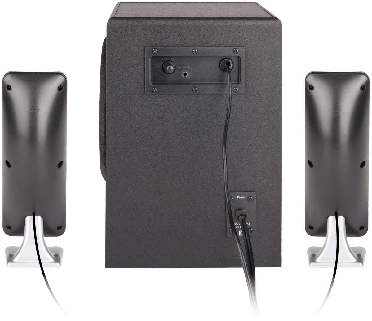 AmazonBasics AC Powered 2.1 30W Bluetooth Computer Speakers with Subwoofer