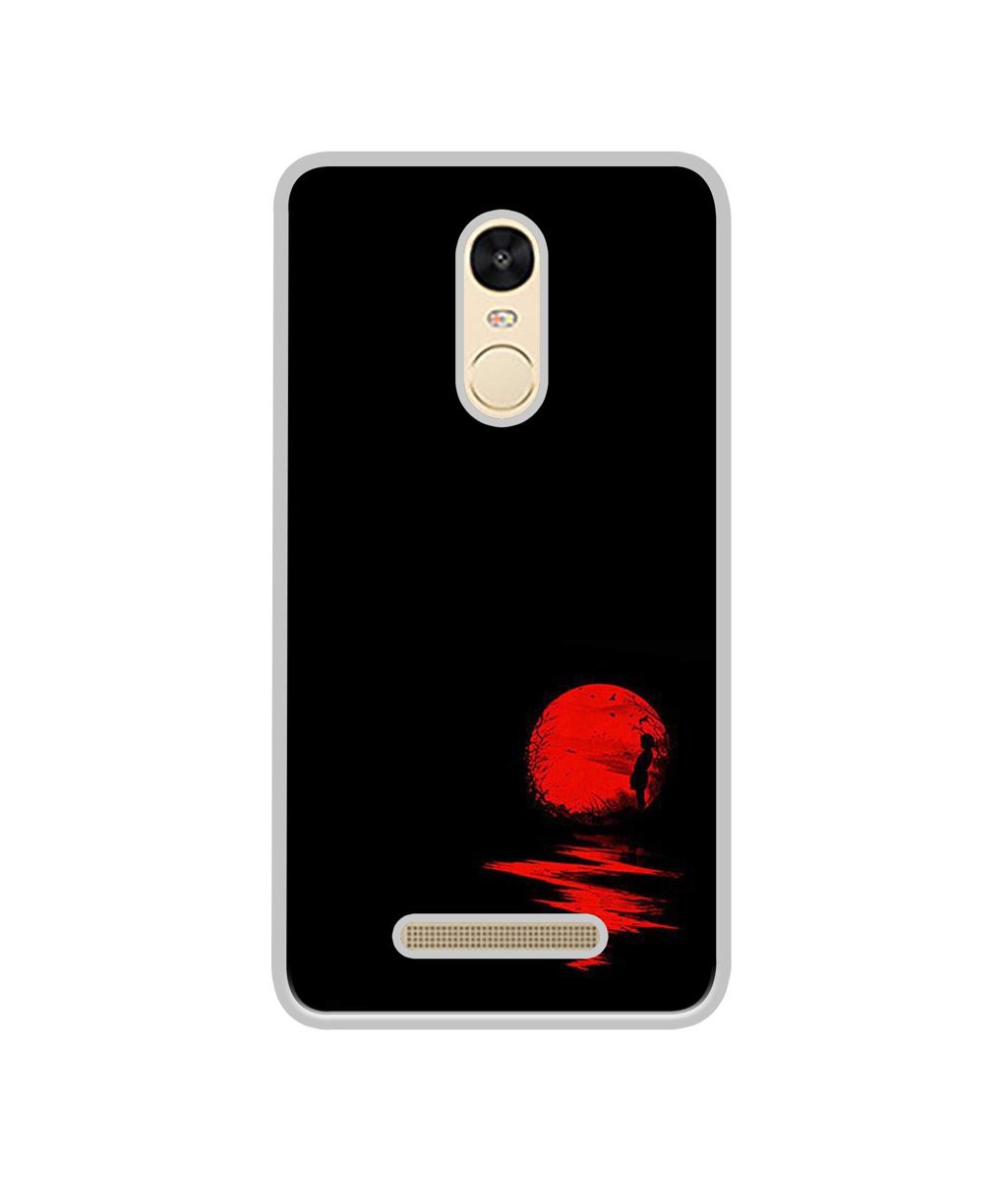 Amazon Brand - Solimo Designer Red Moon UV Printed Soft Back Case Mobile Cover for Mi Redmi Note 3