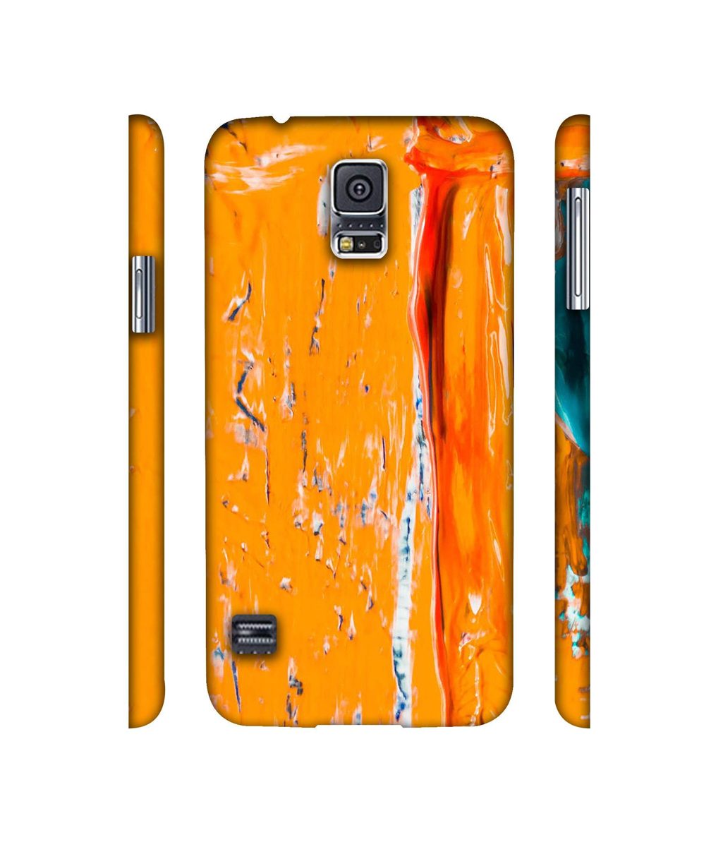 Amazon Brand - Solimo Designer Gold Yellow Paint 3D Printed Hard Back Case Mobile Cover for Samsung Galaxy S5 i9600