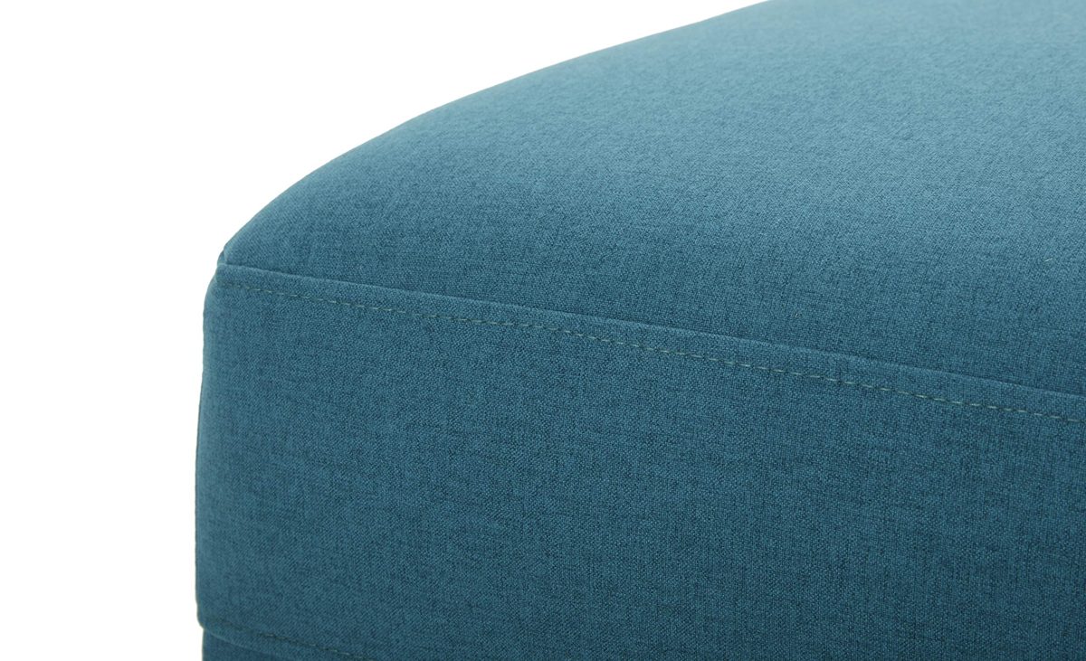 Amazon Brand – Rivet Alvin Contemporary Livingroom Ottoman, 29.5"W, Aqua Teal Blue